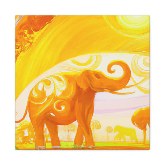 "Elephant's Exquisite Curve" - Canvas