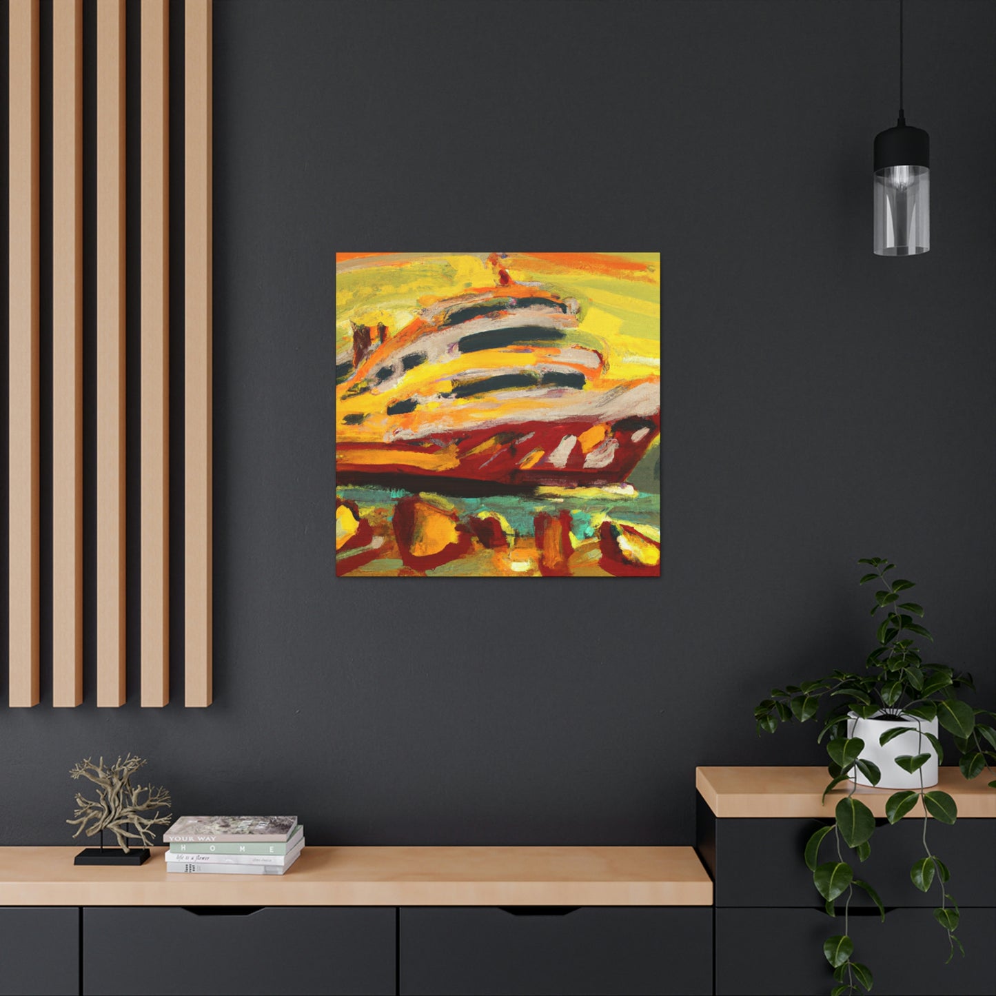 "Ferry of the 1940s" - Canvas