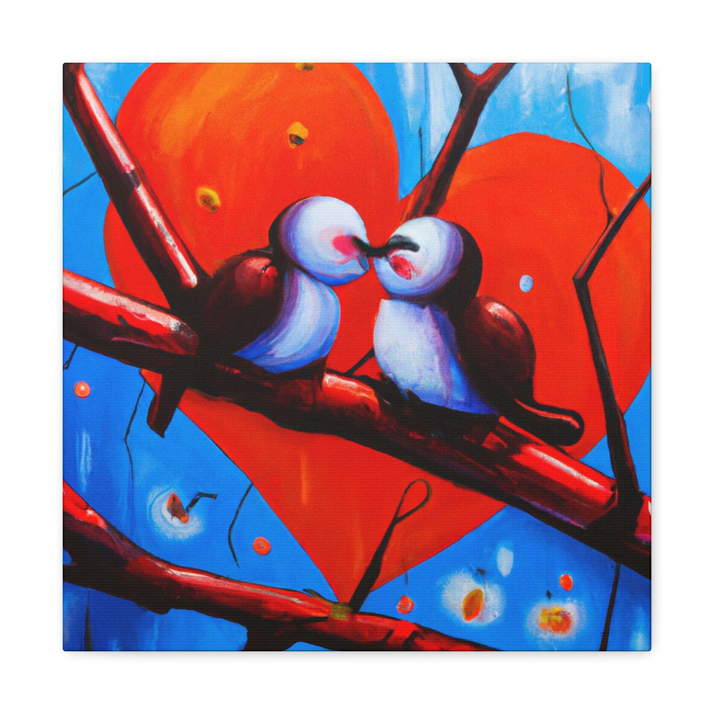 Love Birds in Bloom - Canvas