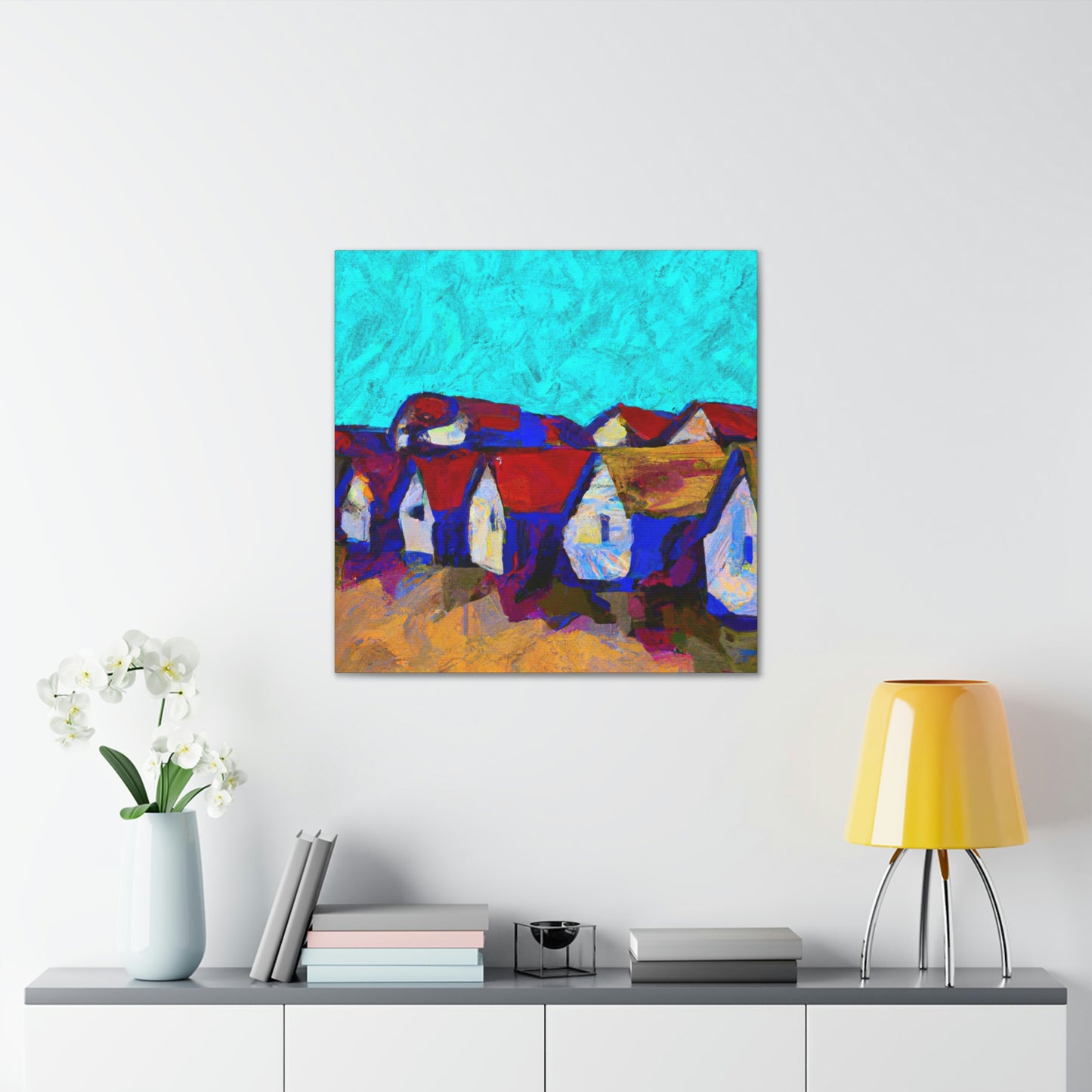 "Cottages at the Shore" - Canvas