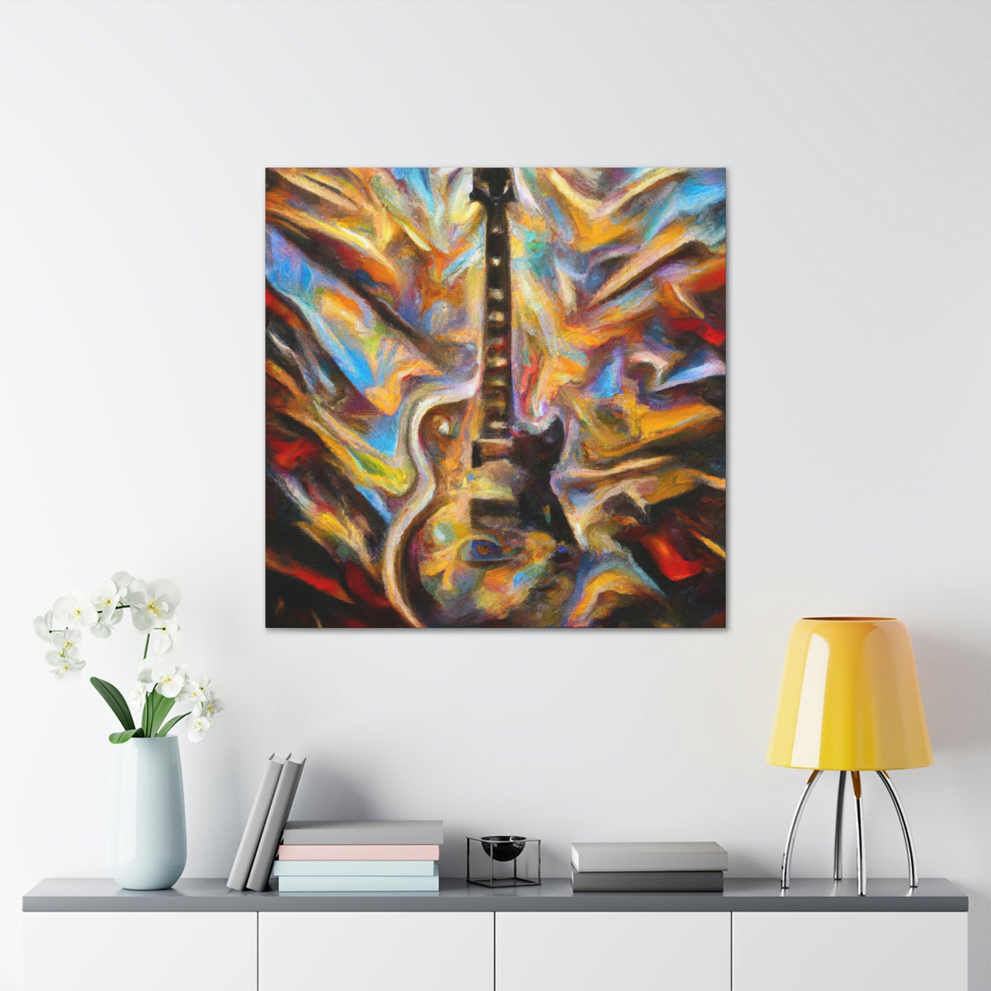 "Electric Guitar Eruption" - Canvas