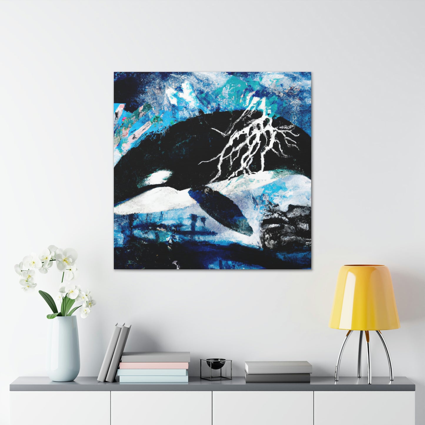 Whale in Abstract Form - Canvas