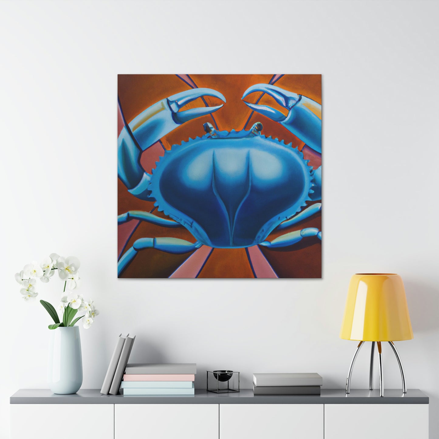 "Crab in Art Deco" - Canvas