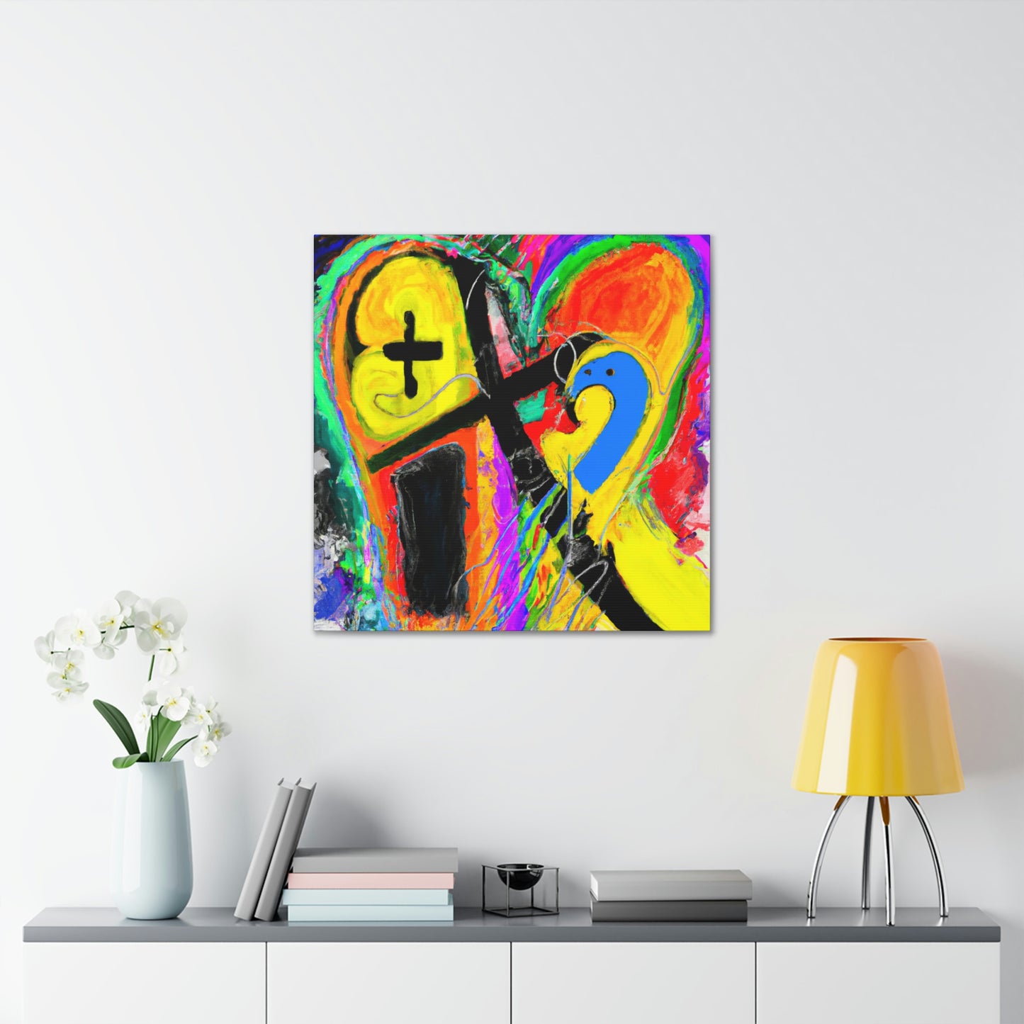 Love's Rainbow Embrace - Canvas