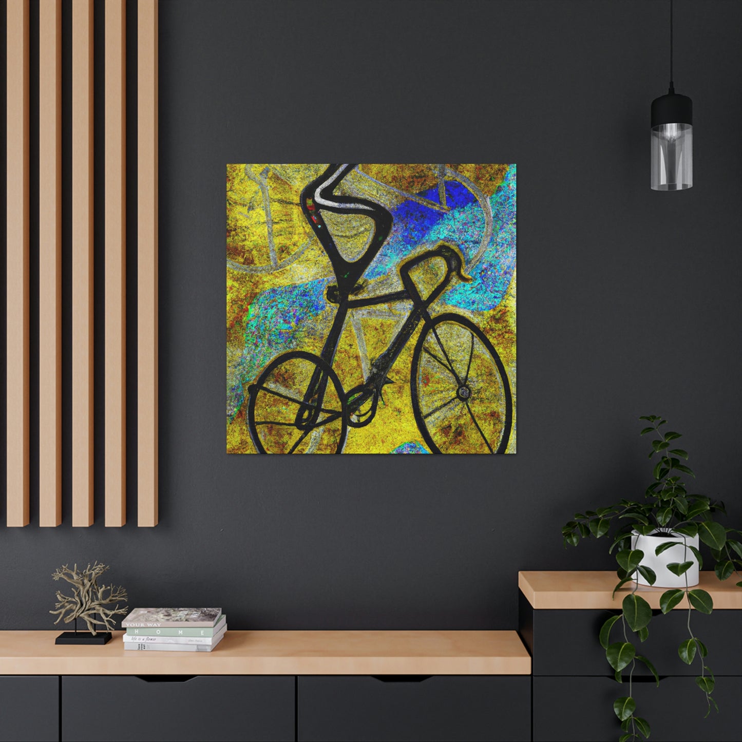 "Biking The Open Road" - Canvas