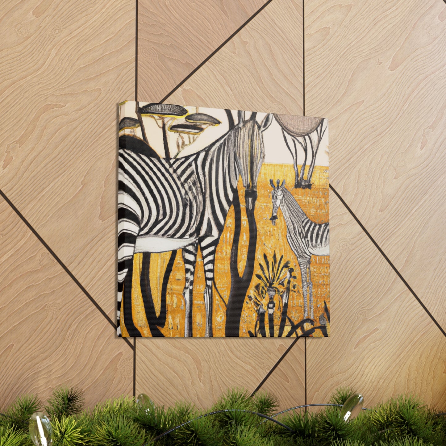 "Striped Zebra Symphony" - Canvas