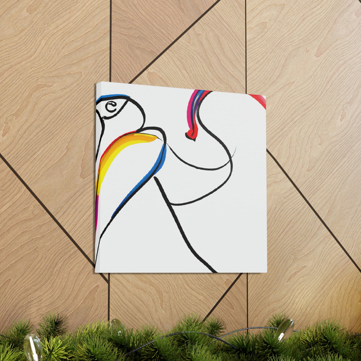 "Macaws in Minimalism" - Canvas