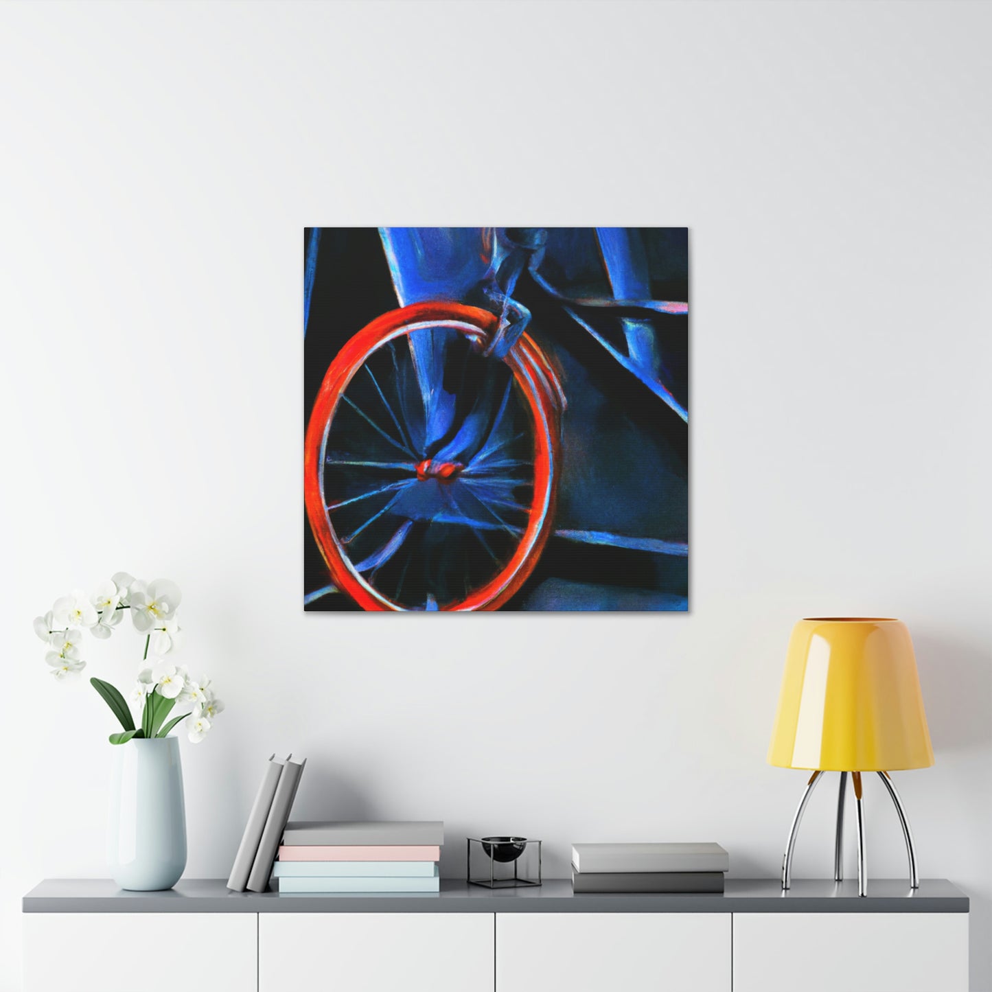 "Bicycle in Abstract Shade" - Canvas