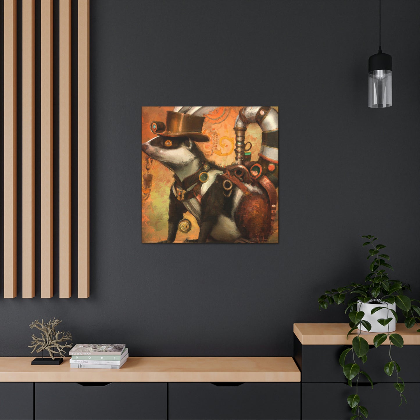 Skunk In Steam-Time - Canvas