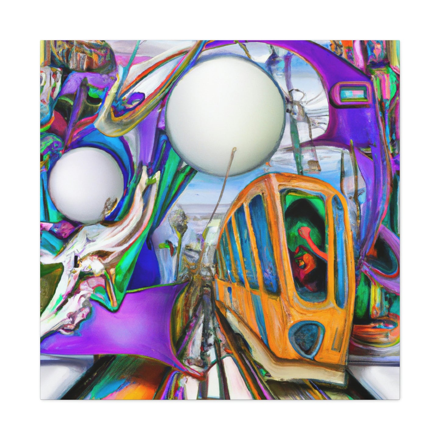 "Tram of Surreal Dream" - Canvas