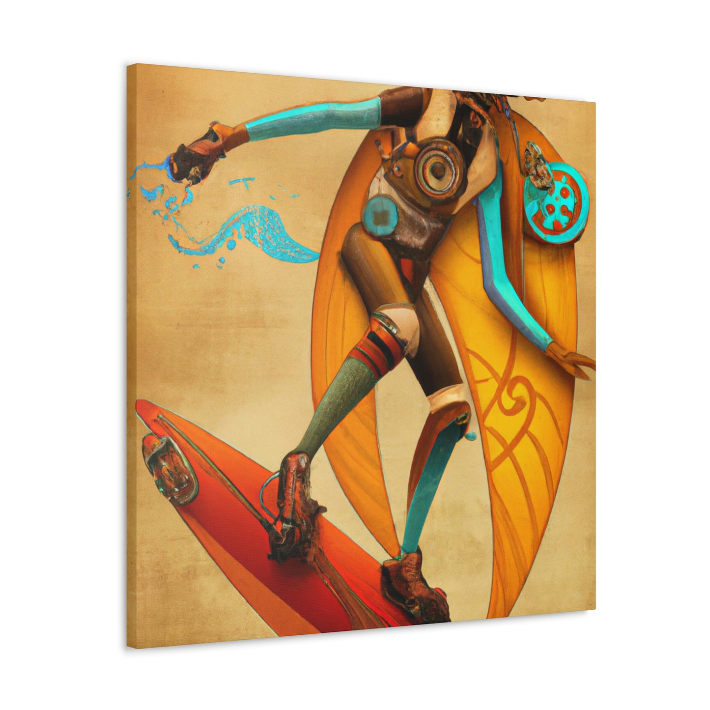 Steampunk Surfing Vista - Canvas