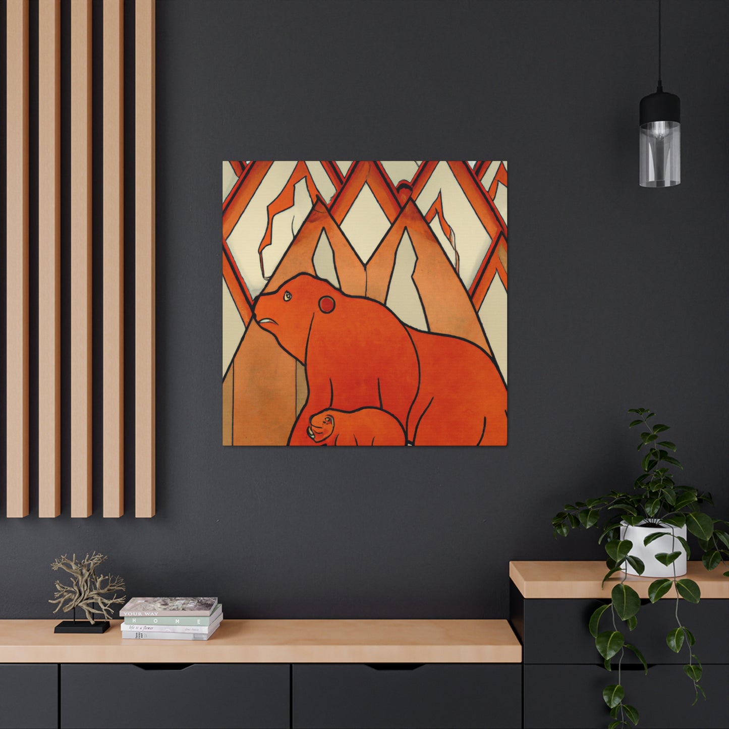 "Bear in Art Deco" - Canvas