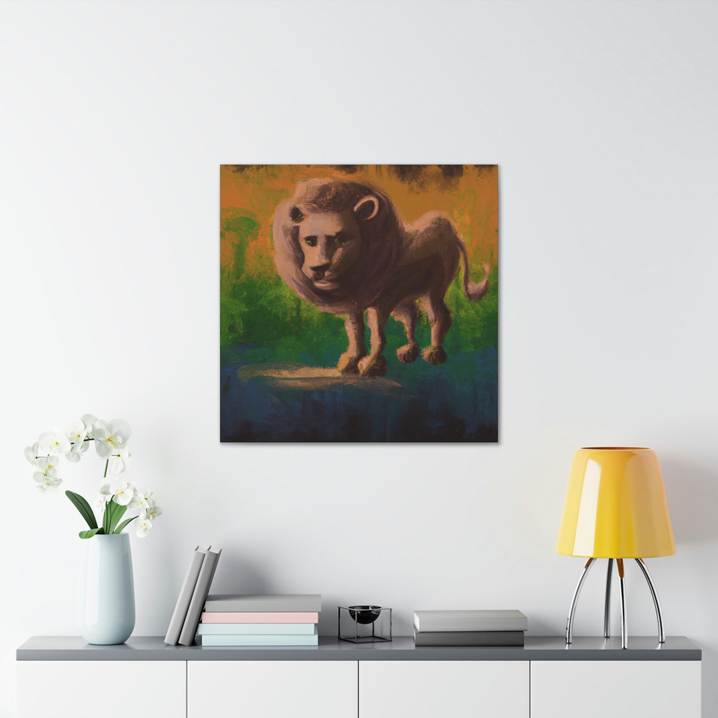 Lion in Baroque Era - Canvas