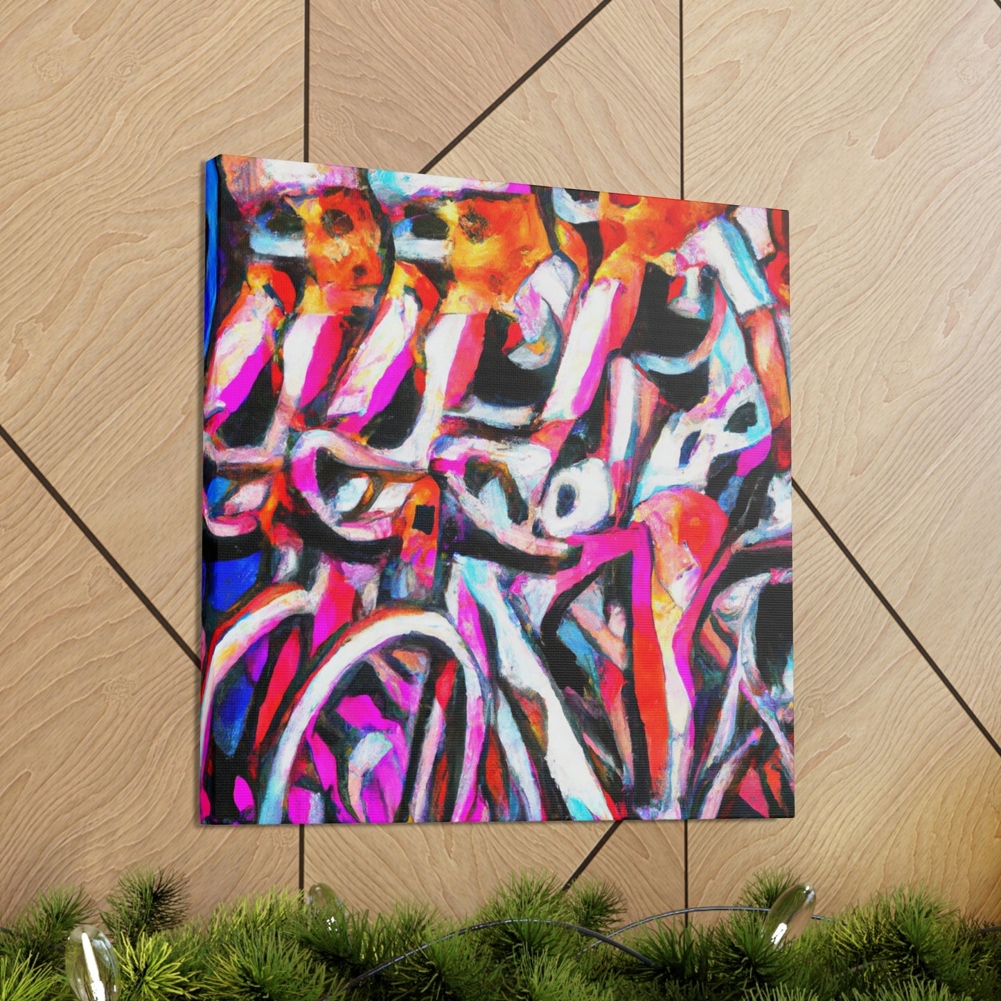 Bike Riders Expressionism - Canvas