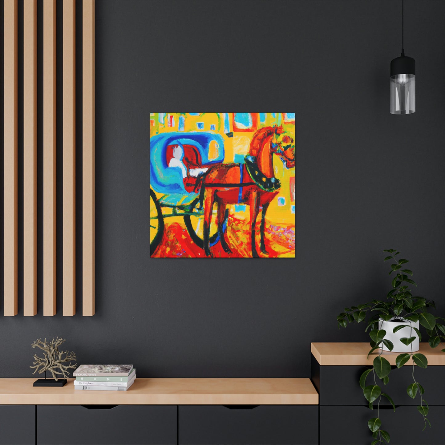 "Horse Drawn Carriage Ride" - Canvas