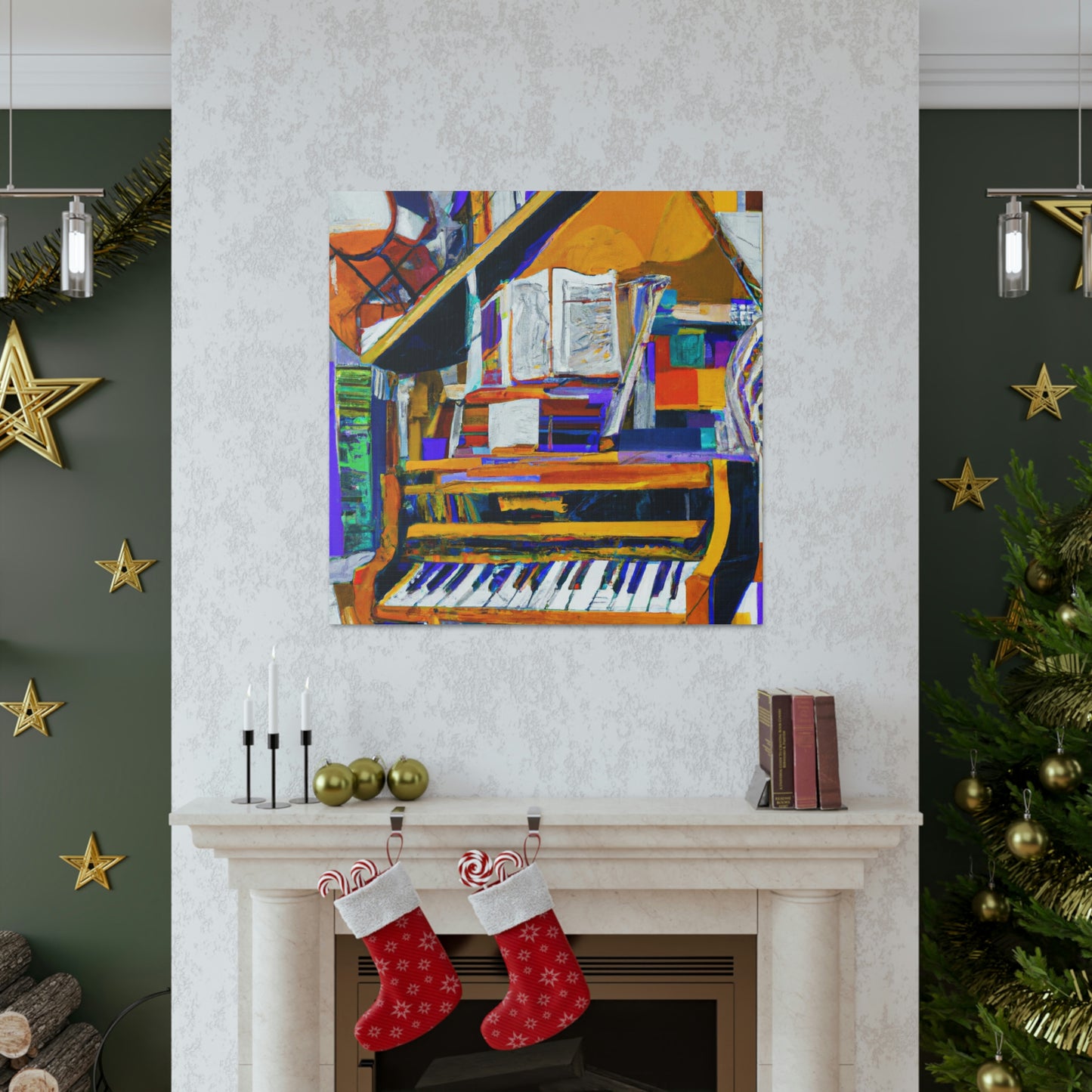 "Piano's Musical Reflection" - Canvas