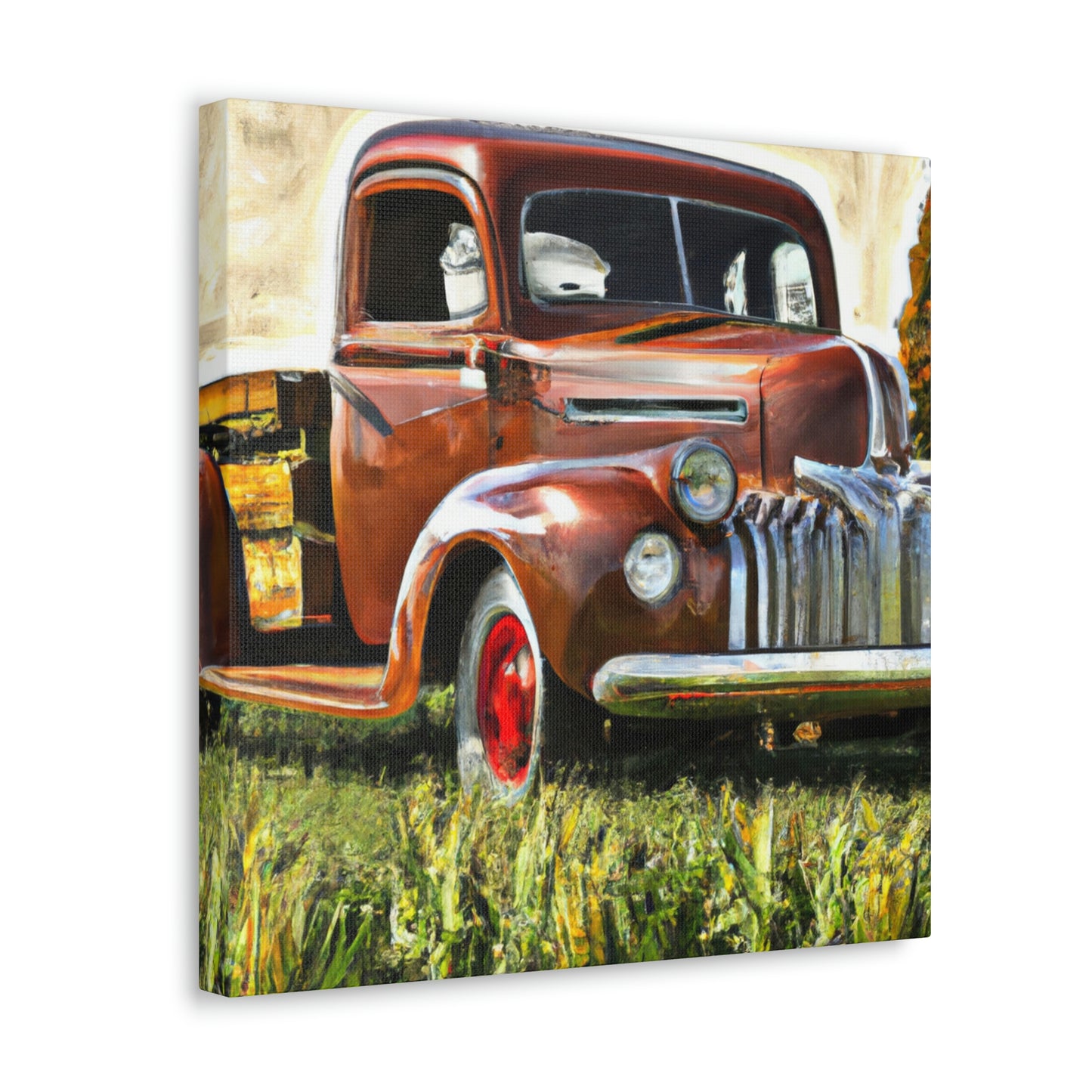 "Aged Pickup Truckard". - Canvas