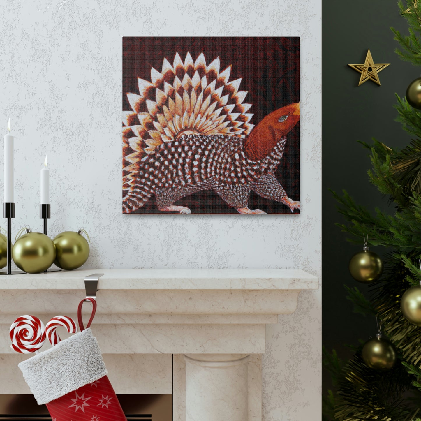 Gleaming Art Deco Pangolin - Canvas