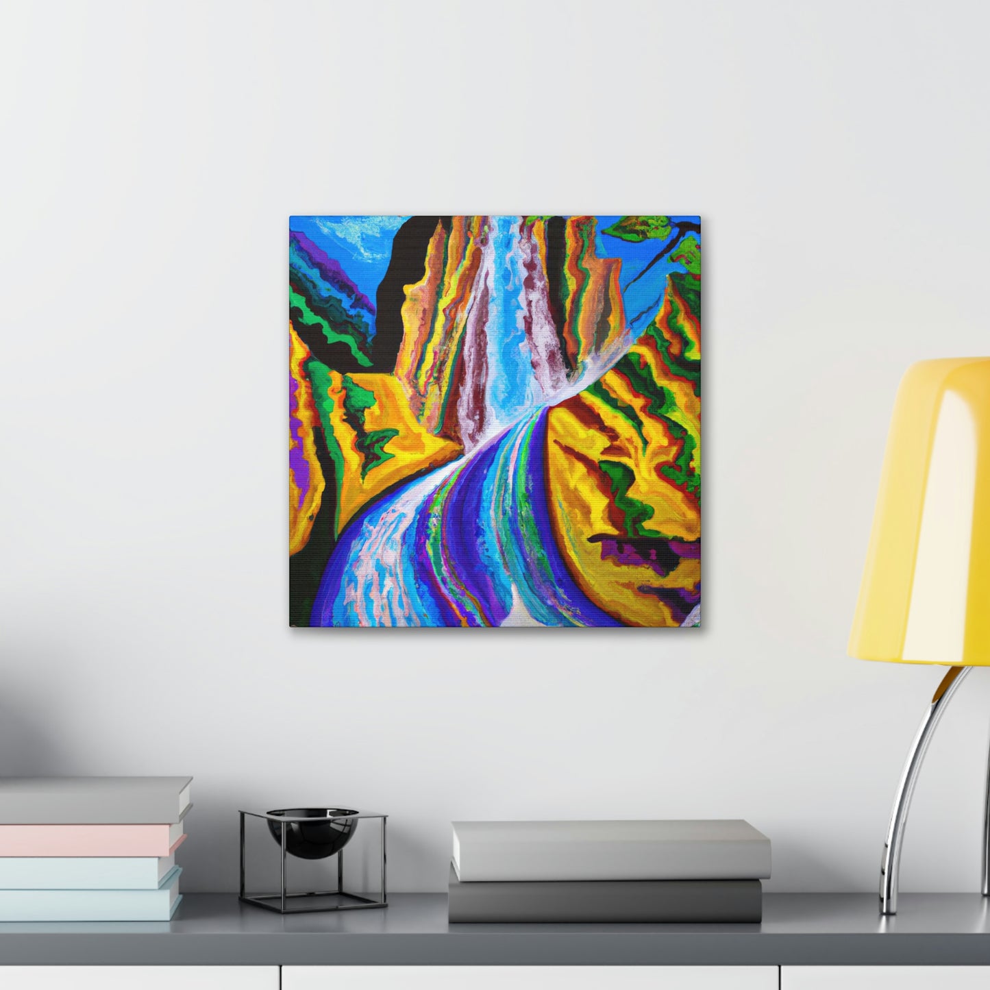 Waterfall in Expressionism - Canvas