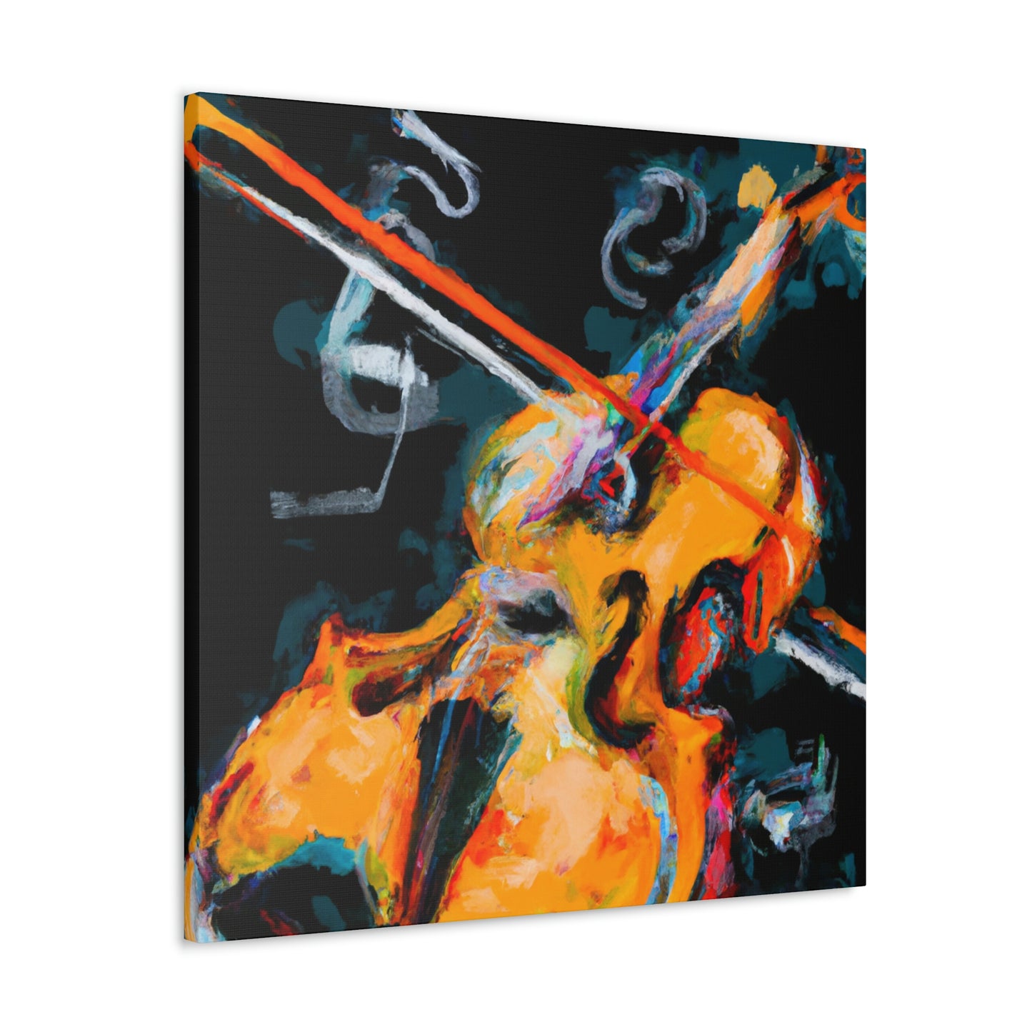 "Vibrant Violin Melody" - Canvas