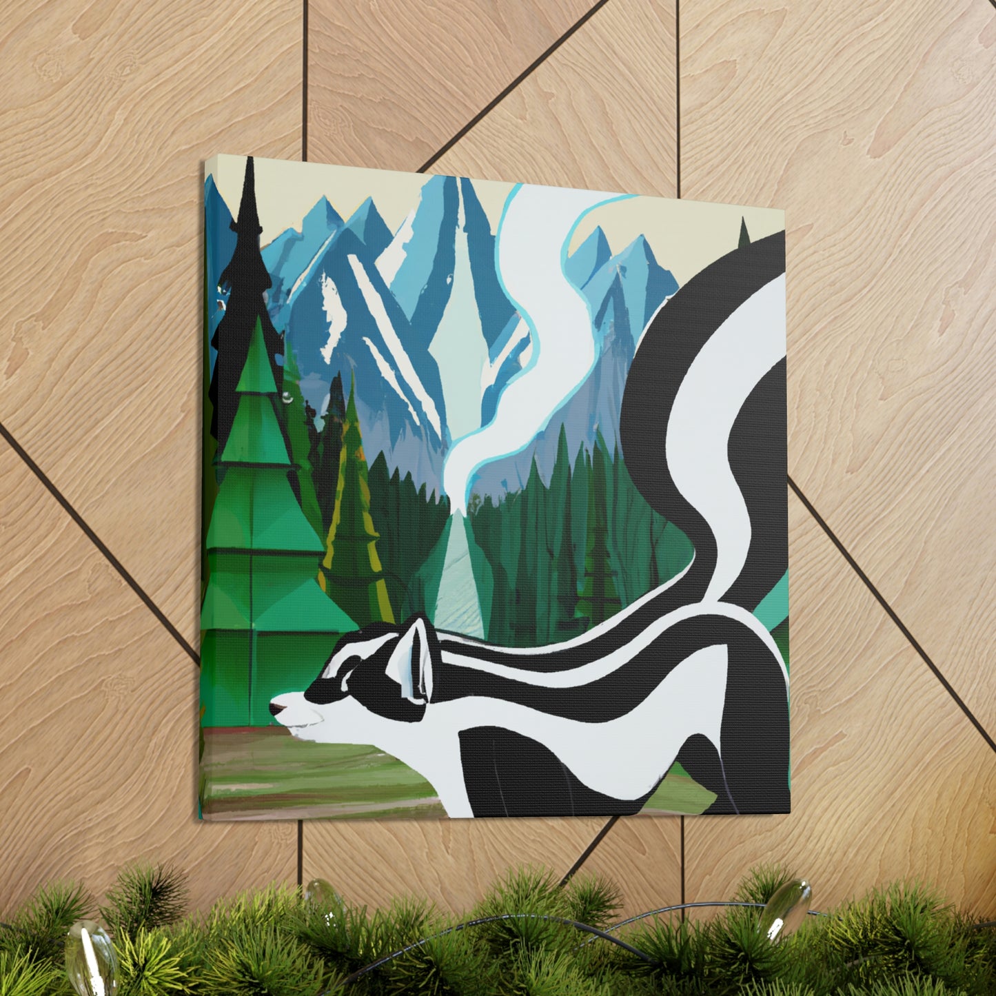 Skunk in Art Deco - Canvas