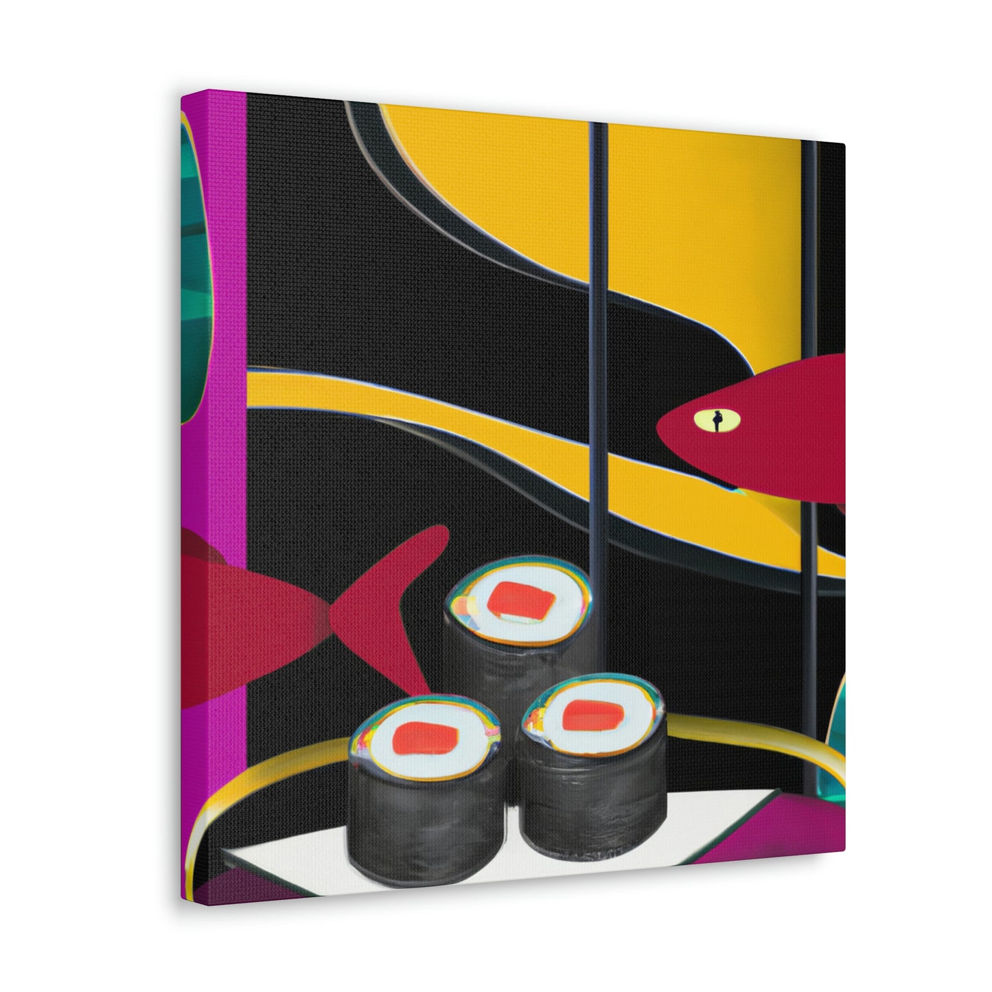 "Rolling Wave of Sushi" - Canvas