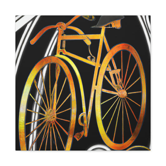 "Wheeling Art Deco Bike" - Canvas