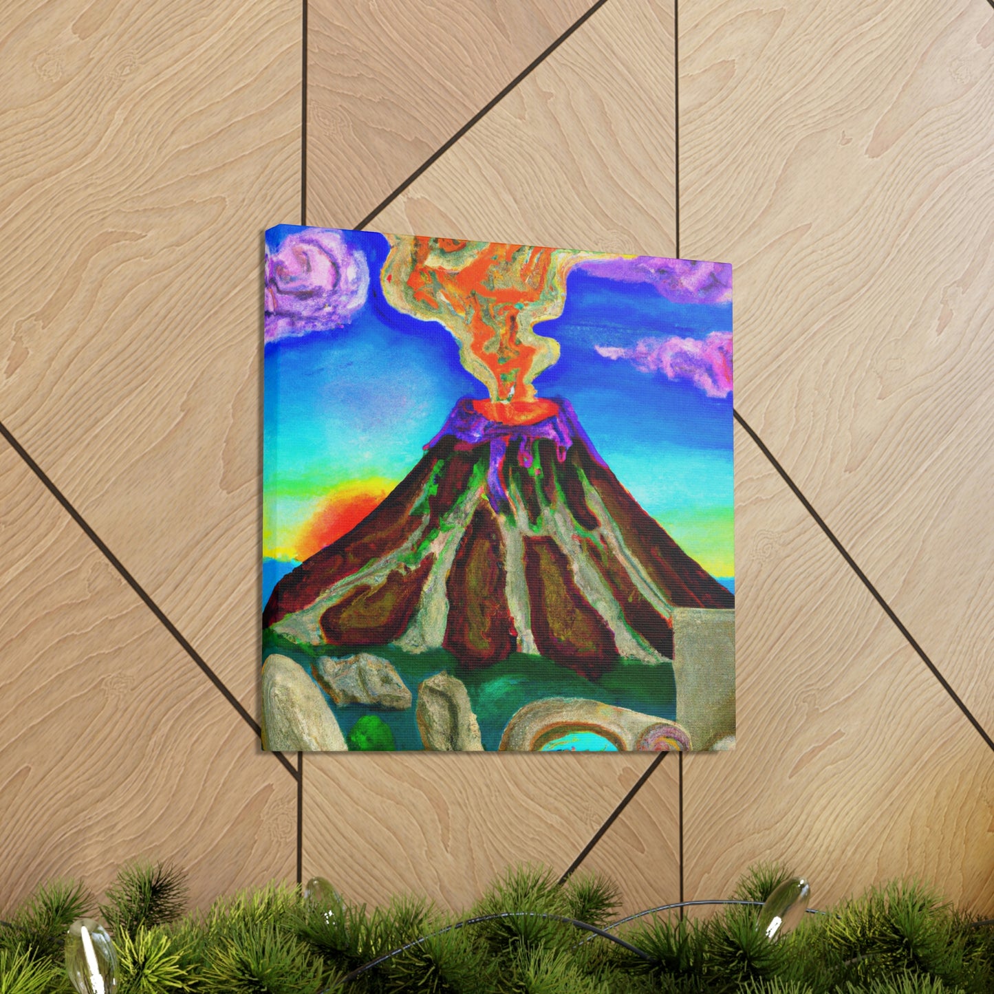 Volcano in the Clouds - Canvas