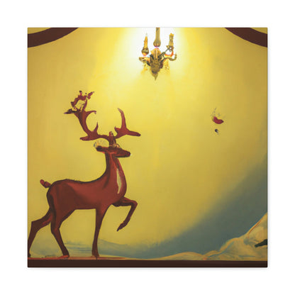 "Reindeer Art Deco" - Canvas