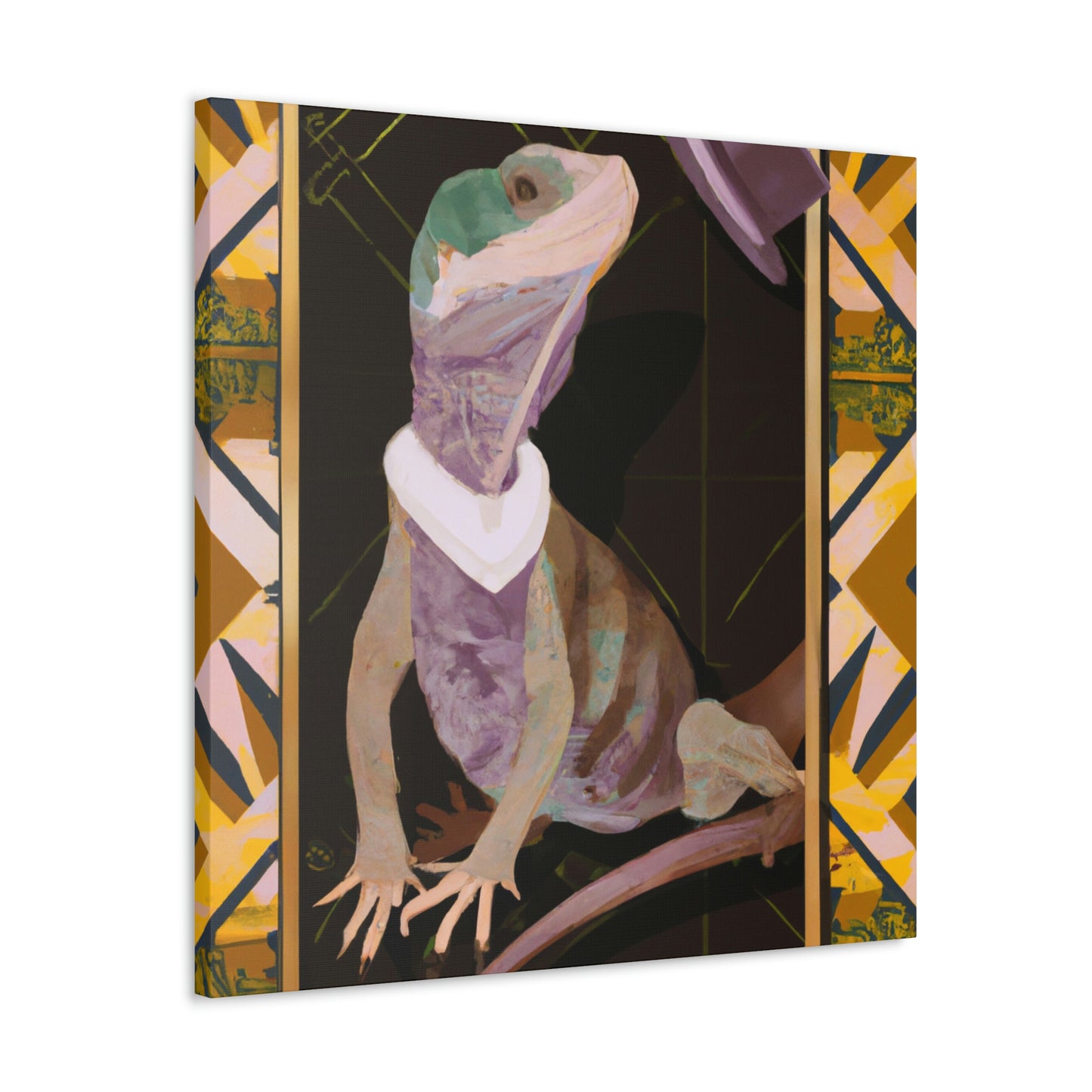 "Frothy Frilled Lizard" - Canvas