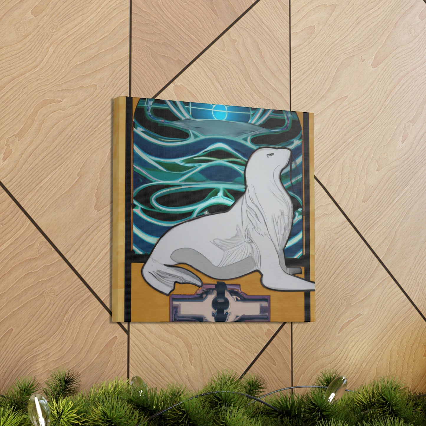 "Sleek Lion of Sea" - Canvas