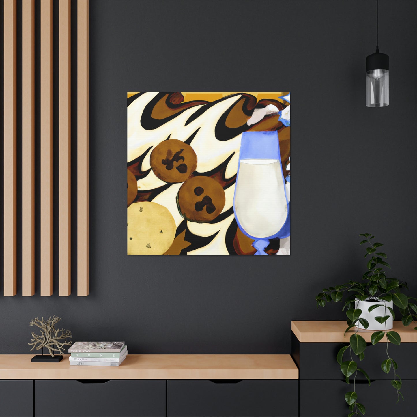 "Milk and Cookies Deco" - Canvas