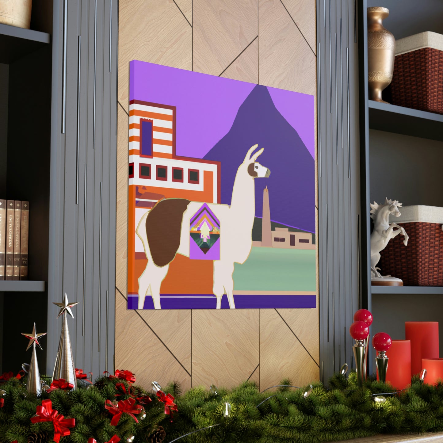 Llama Art Deco Splendor - Canvas