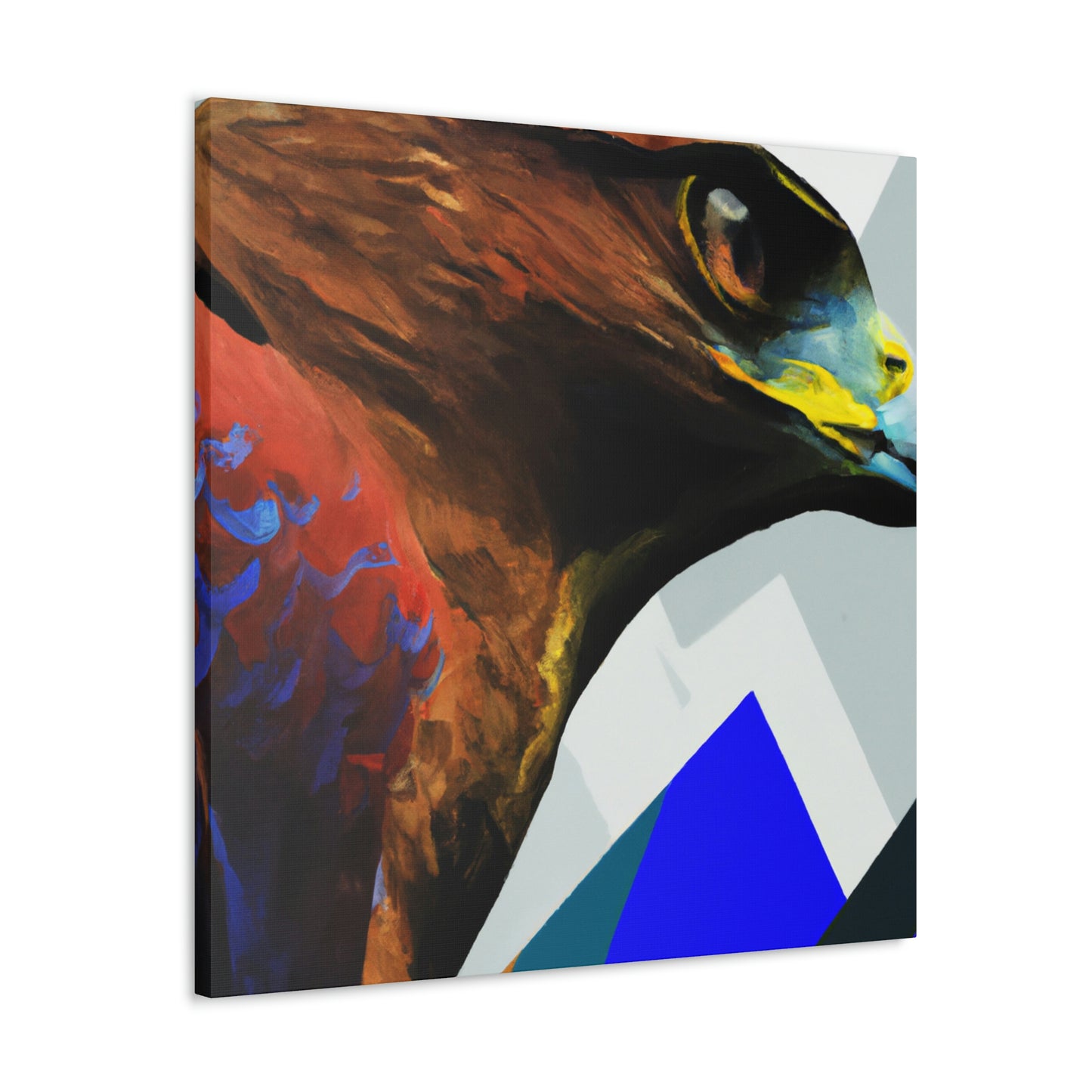 Hawk In Flight Mosaic - Canvas