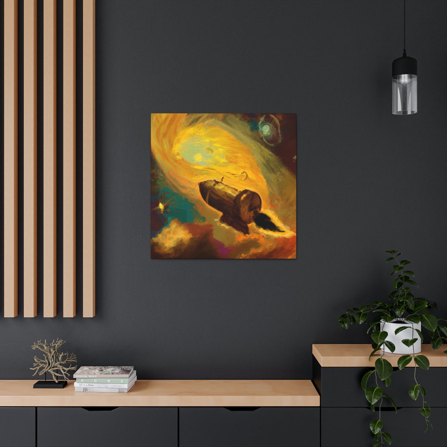 "Comet Illuminates Sky" - Canvas