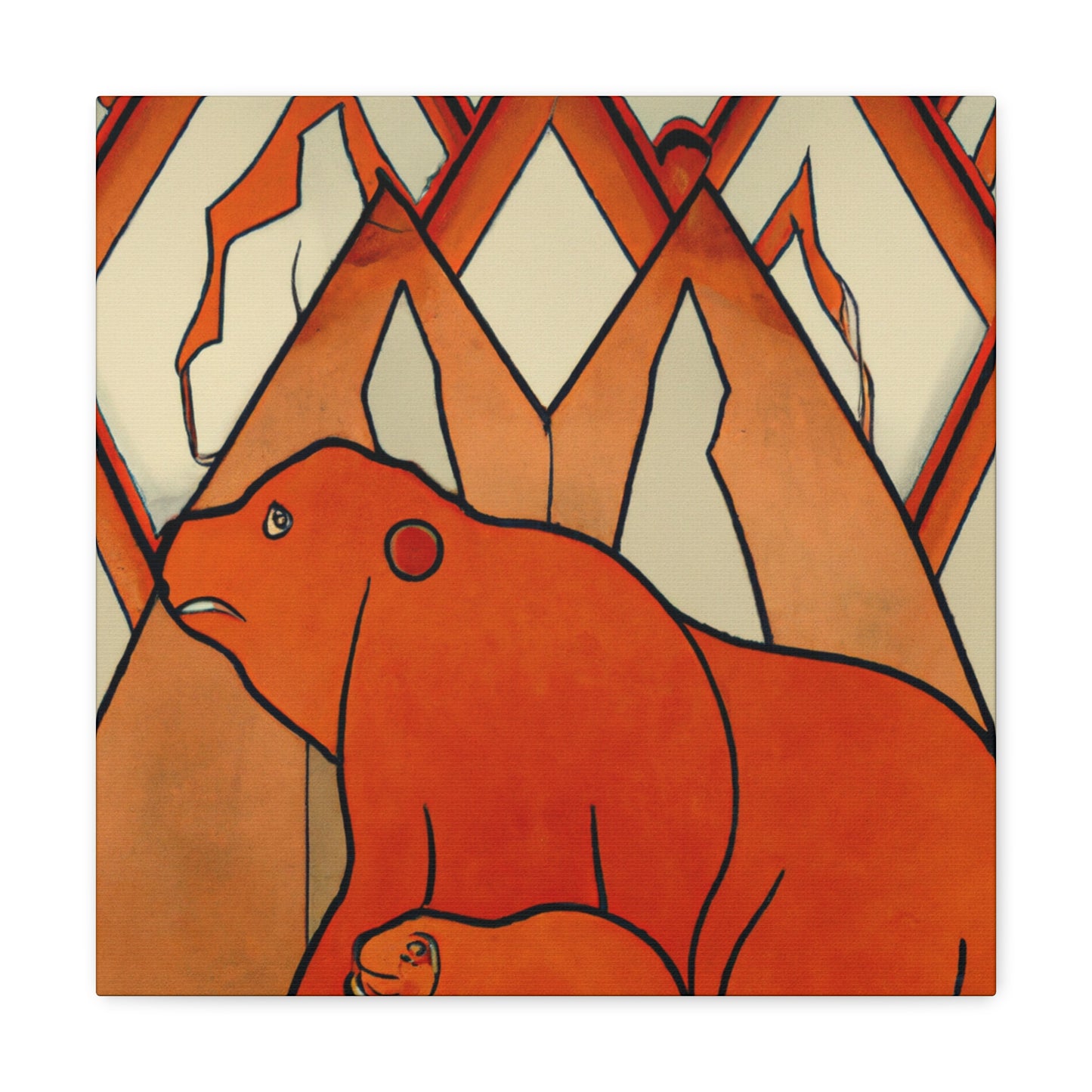 "Bear in Art Deco" - Canvas