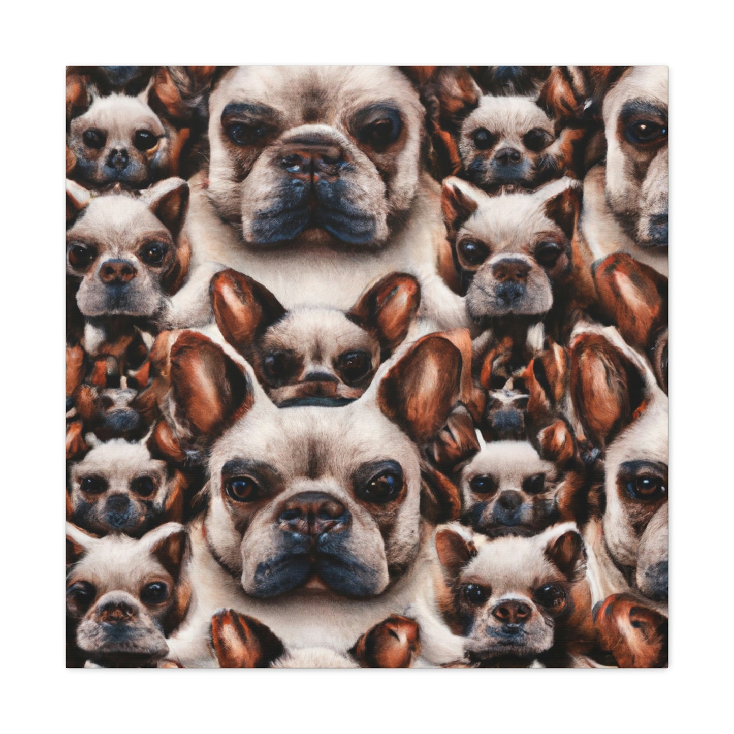 "Surreal French Bulldog Pose" - Canvas