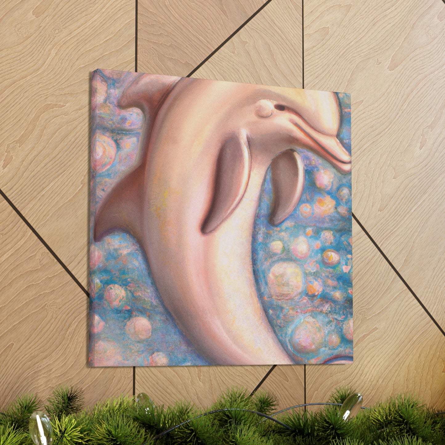 "Dolphin Dance Deco" - Canvas