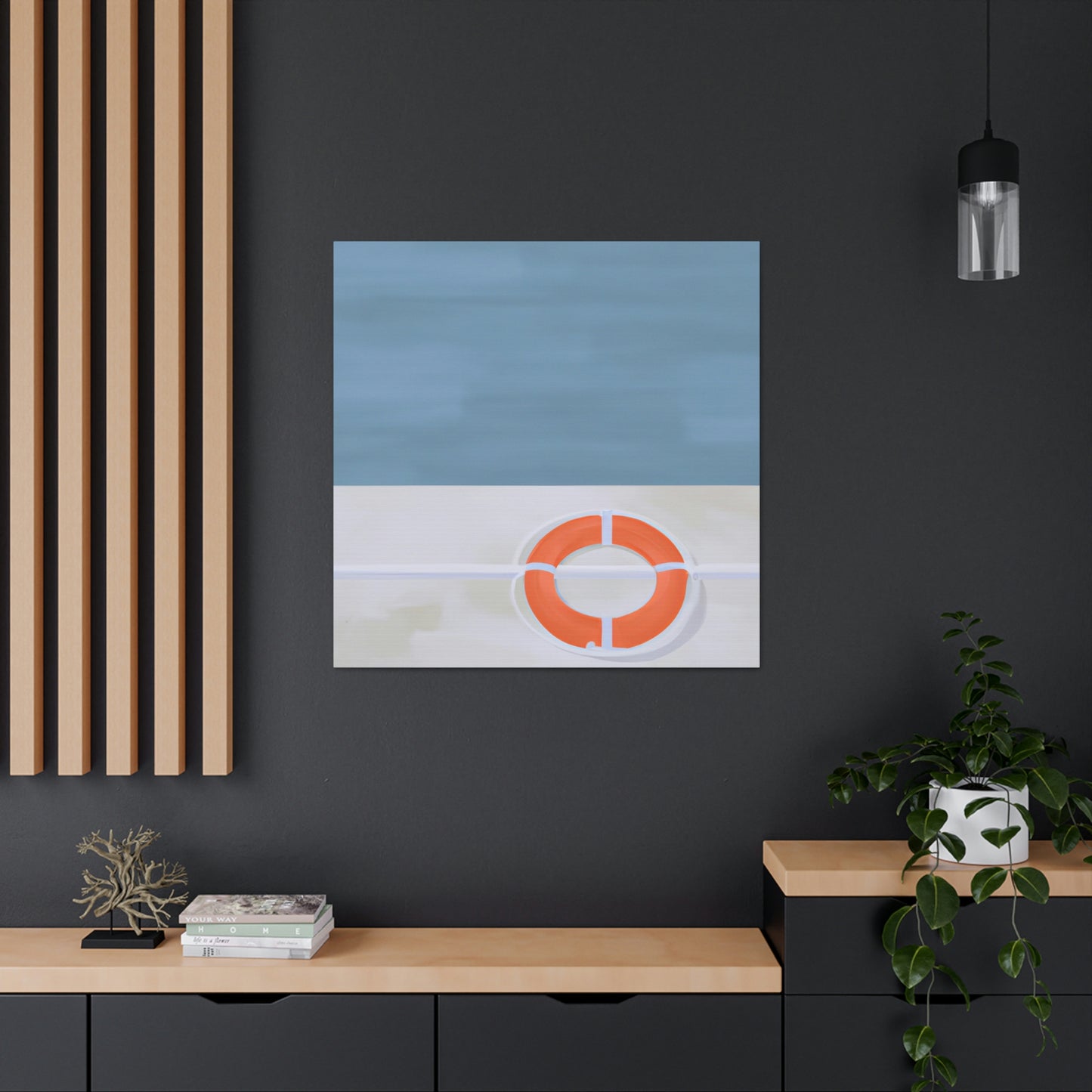 "Lifebuoy in Minimalism" - Canvas