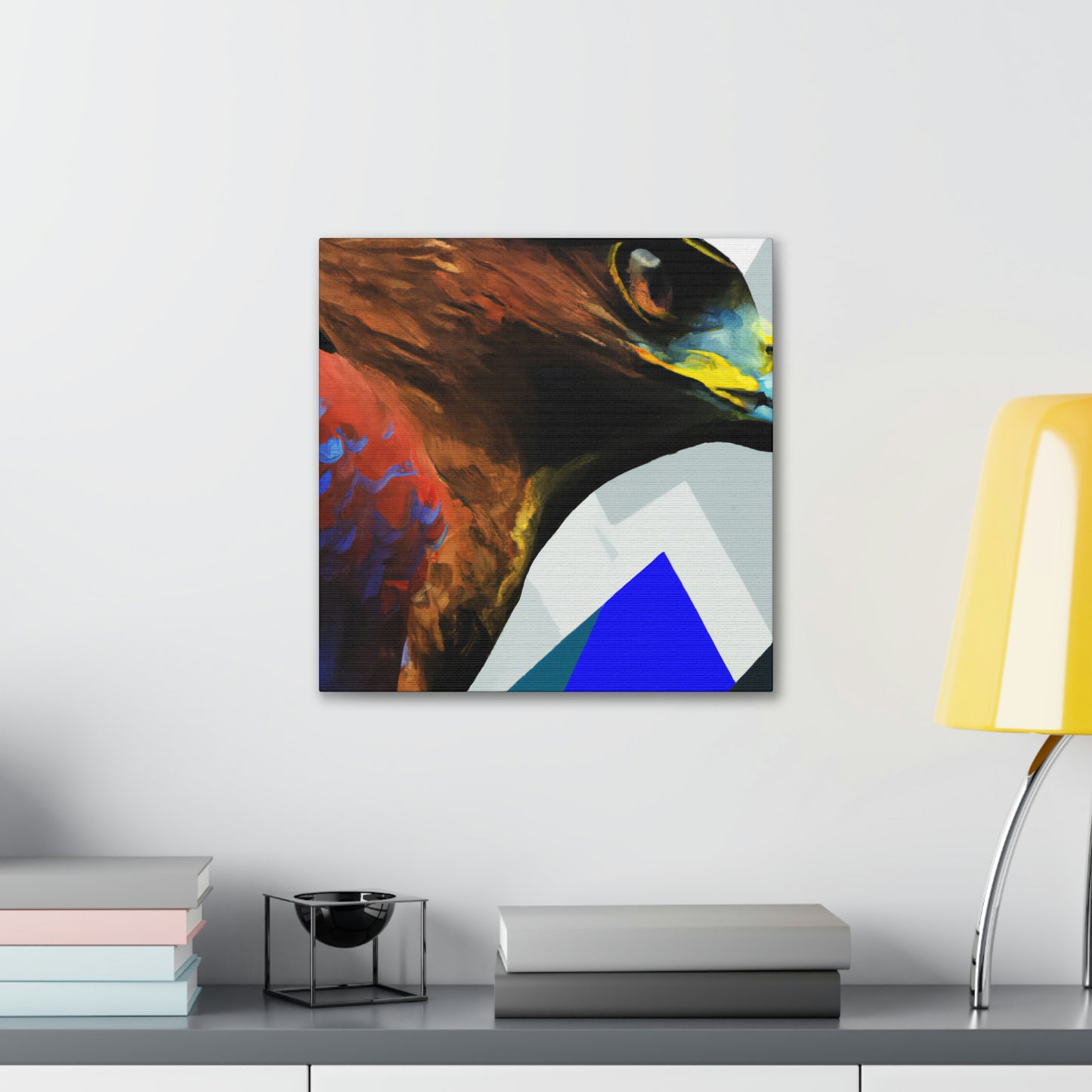 Hawk In Flight Mosaic - Canvas