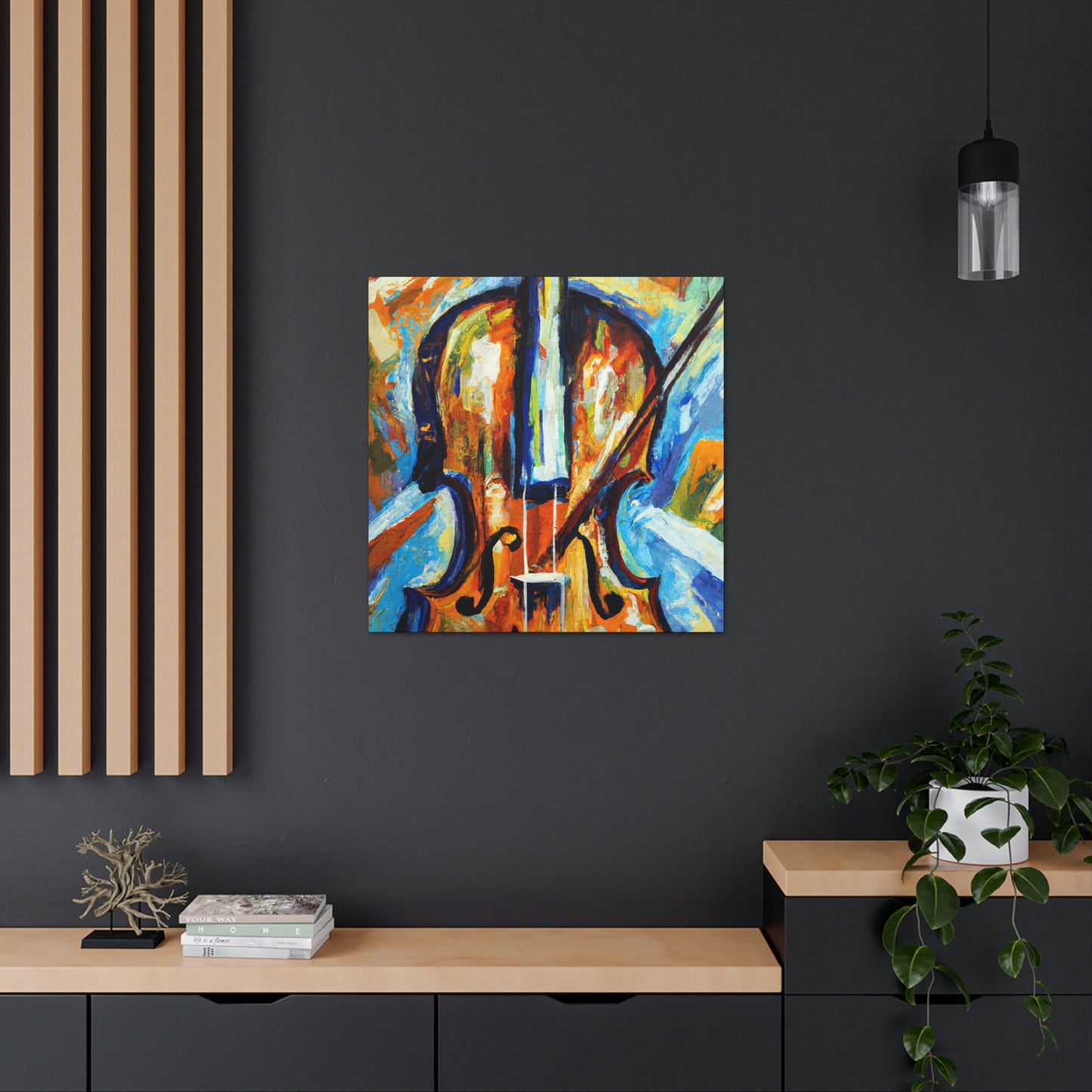 "Music of Expressionism Violin" - Canvas