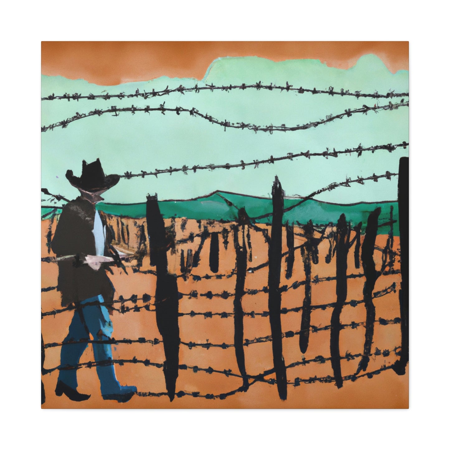 Barbed Wire Discourse. - Canvas