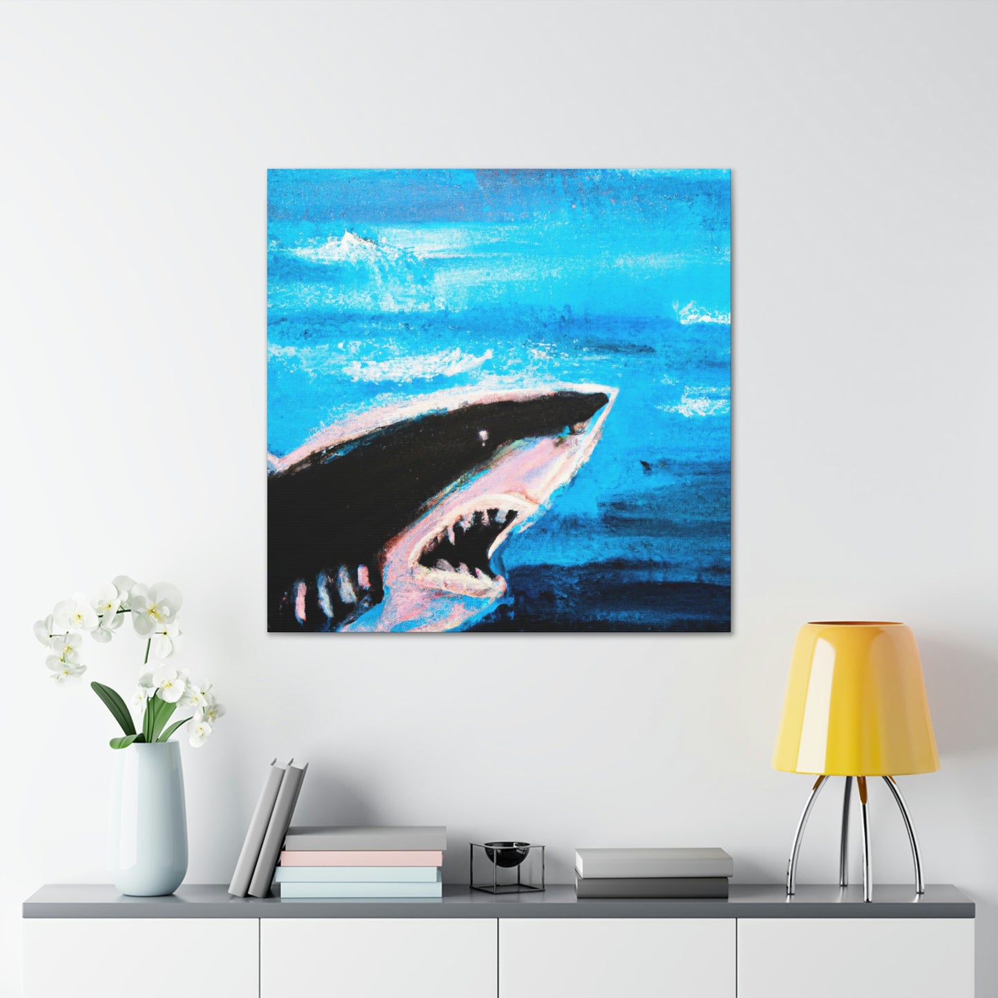 "Dangerous White Shark" - Canvas