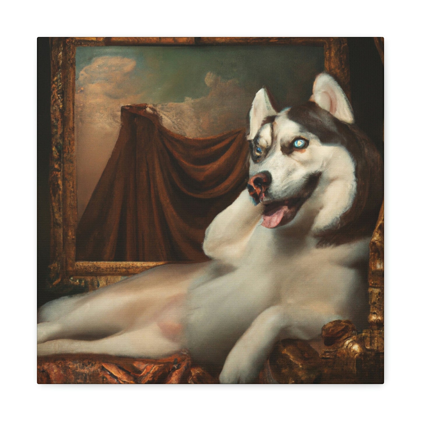 "The Loyal Husky Companion" - Canvas