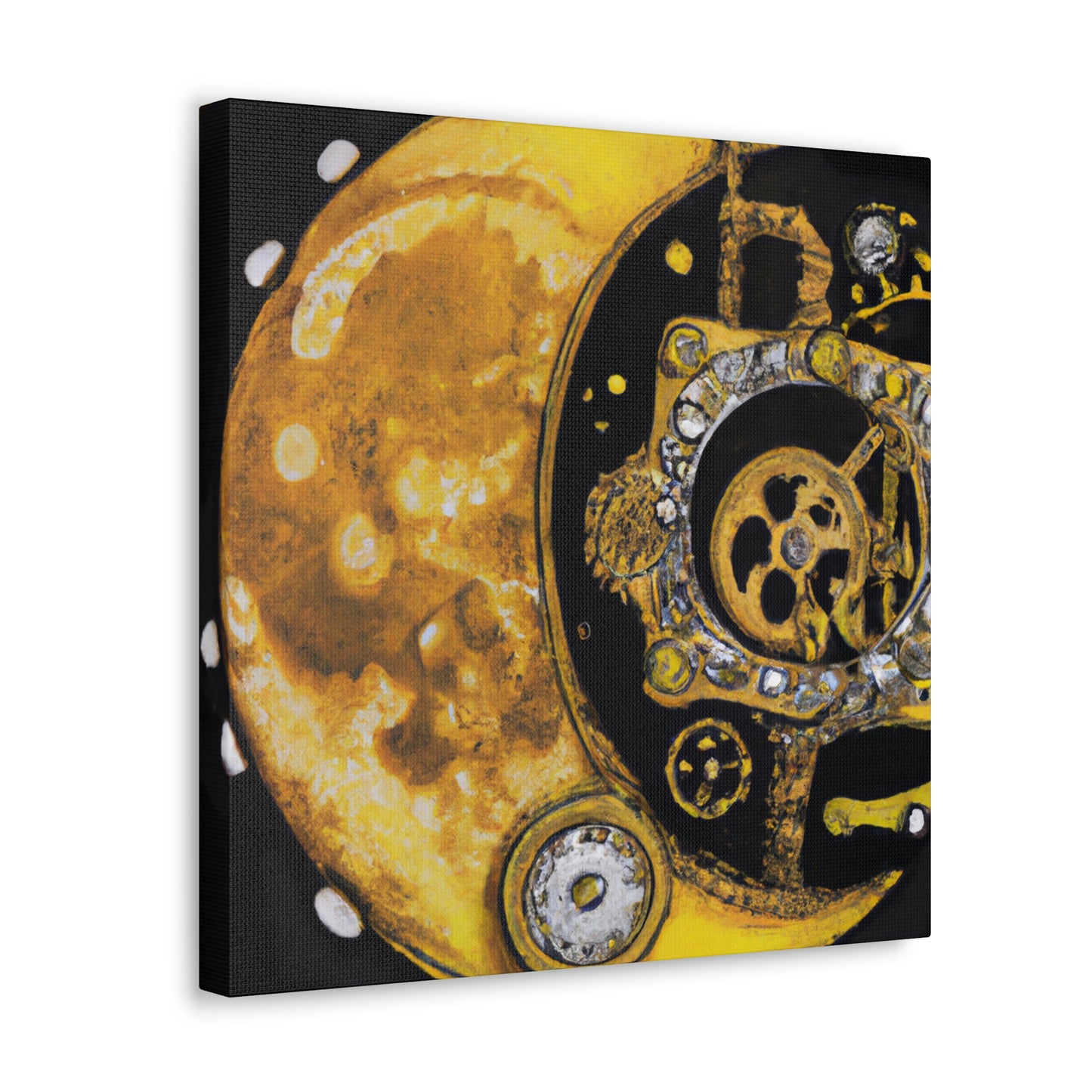 "Moonlit Clockwork Dreamscape" - Canvas