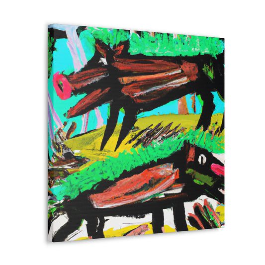 "Boars in the Wilderness" - Canvas