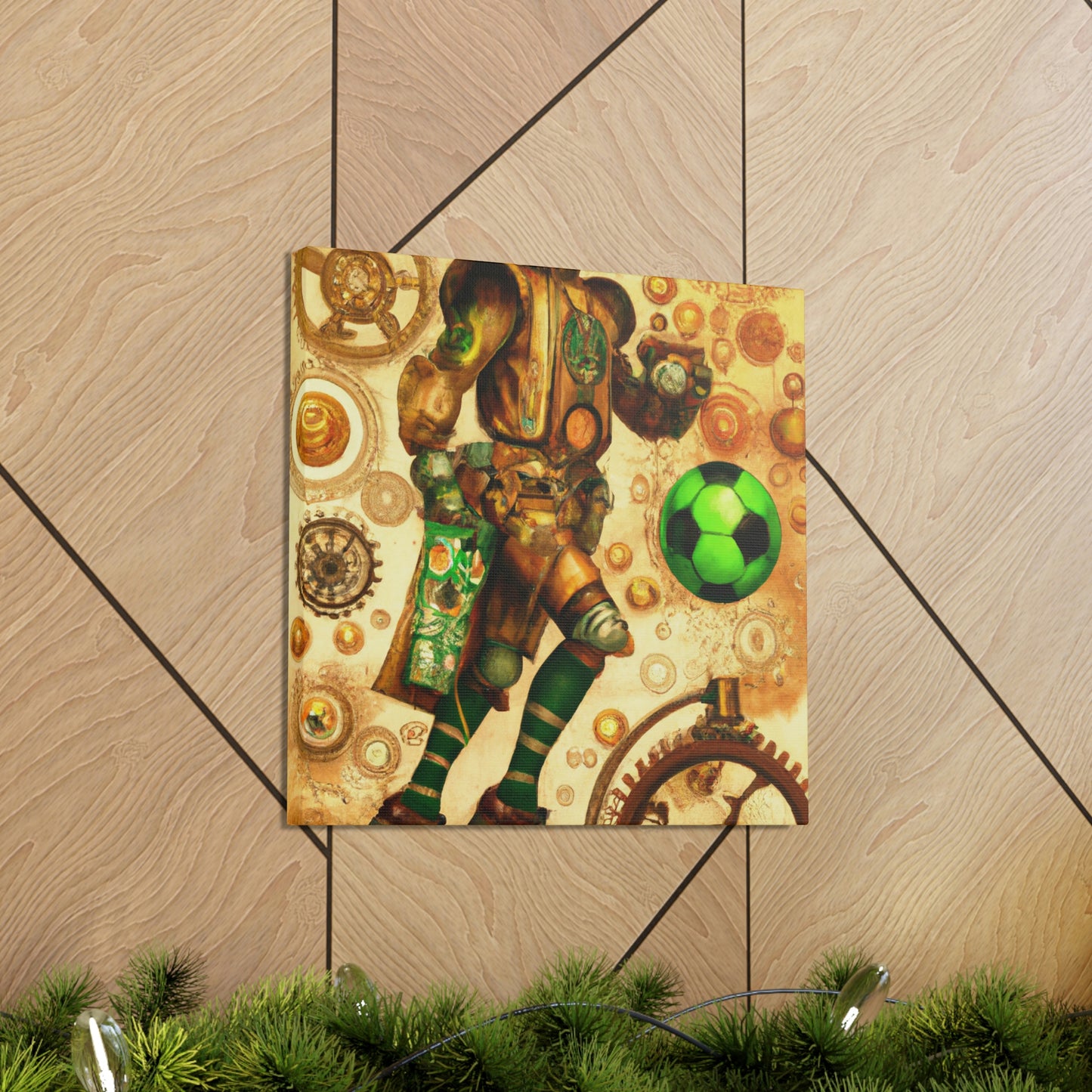 Soccer in Steampunk Age - Canvas