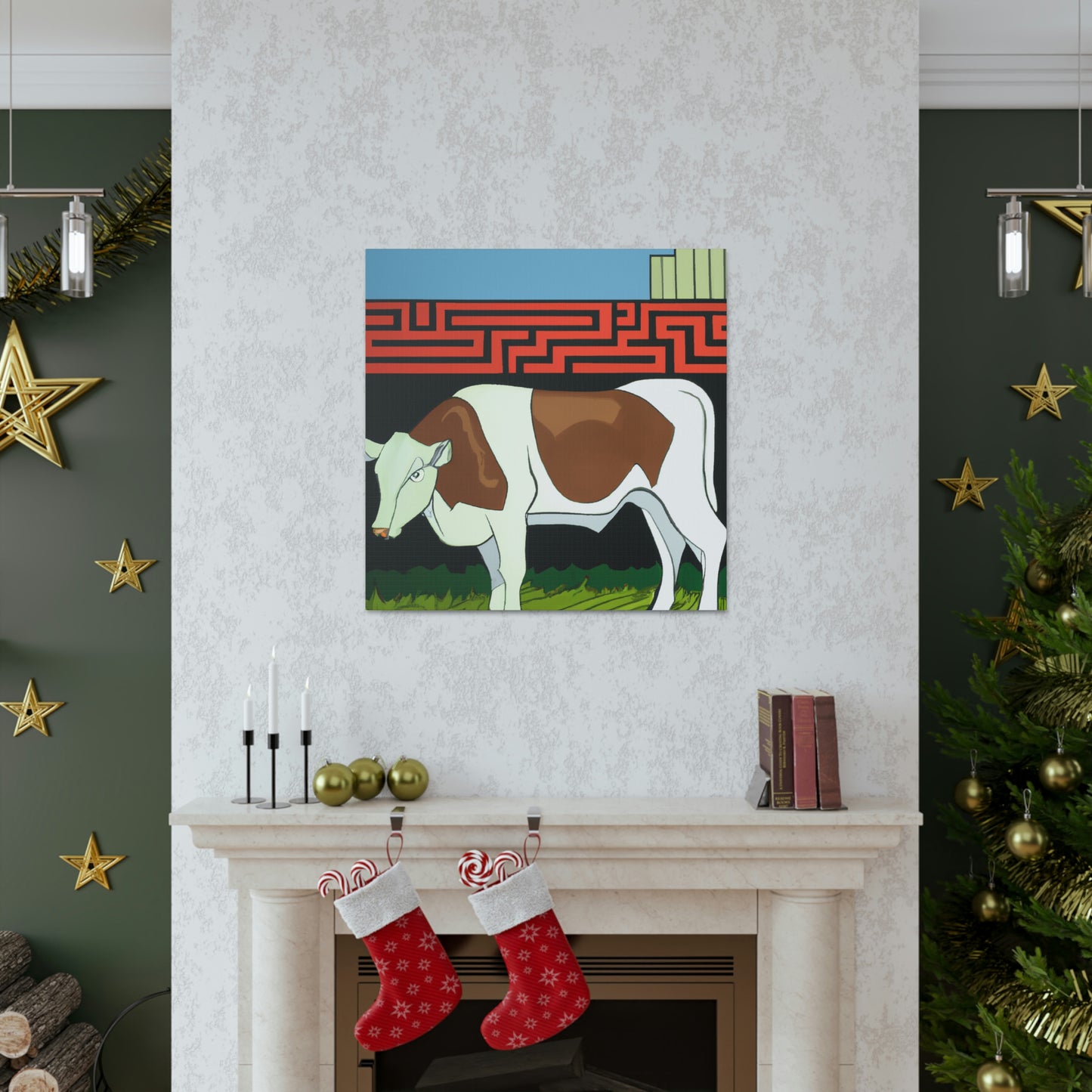 Calves in Art Deco - Canvas