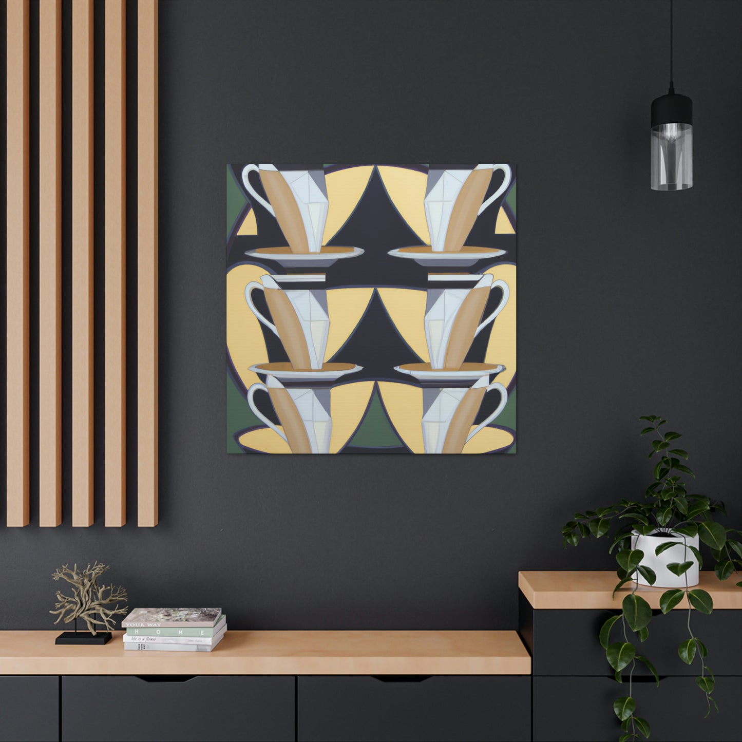 Charming Teacup Symphony - Canvas