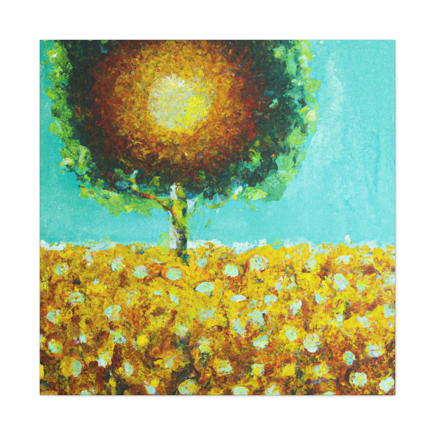 "Golden Sunflower Joy" - Canvas